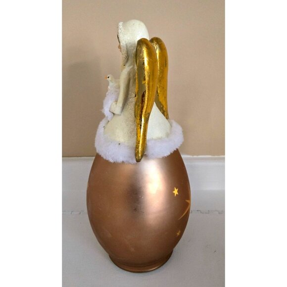 Vintage Angel-Lit Gold Figurine With Star Design & LED Light-Up Base - Picture 2 of 6